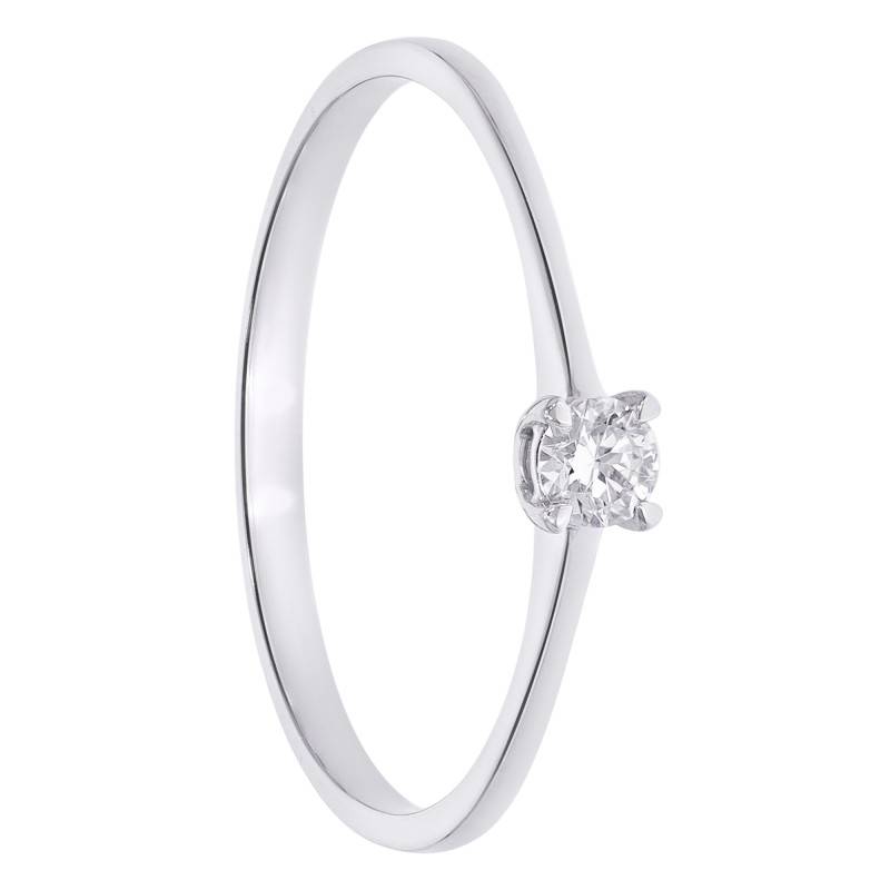 HSI 0.10 ct Diamond Solitaire Ring in 375 White Gold - Amore