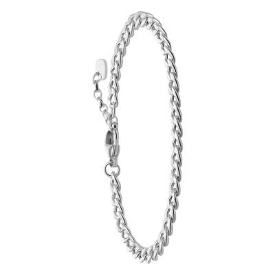 Bracelet Chaîne Maille Gourmette Plate en Argent 925, Longueur 16 cm Ajustable - LBA0105-001-12 - Thomas Sabo