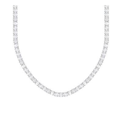 Collier Chaîne Tennis Classique en Argent 925 & Oxydes de Zirconium, Longueur 34 cm Ajustable - KE2303-051-14 - Thomas Sabo