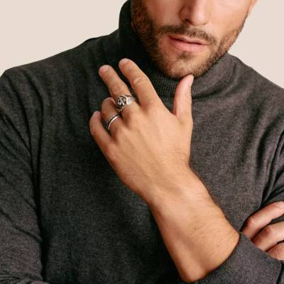 Bague Bandeau Rebel Icons en Argent 925 & Oxydes de Zirconium Noirs - TR2512-643-11 - Thomas Sabo