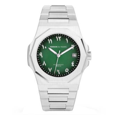 Montre MTZeta Arabic Vert Acier 1003-A - Maison du Temps