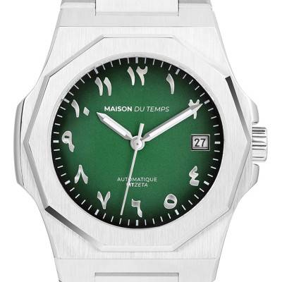 Montre MTZeta Arabic Vert Acier 1003-A - Maison du Temps