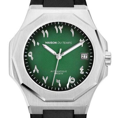 Montre MTZeta Arabic Vert Silicone Noir 1003-SN - Maison du Temps
