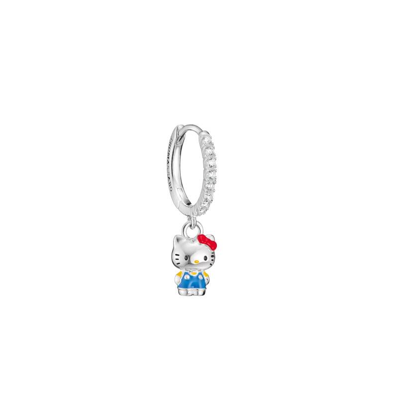 1 Silver-Plated Zirconia & Enamel Hello Kitty Hoop Earring - CR774-M06-7 - Thomas Sabo
