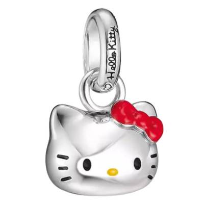 Pendentif Charm Hello Kitty Nœud Rouge en Plaqué Argent & Émail - CC1359-M06-10 - Thomas Sabo