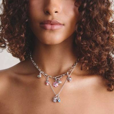 Pendentif Charm Hello Kitty Ange avec un Cœur en Plaqué Argent & Émail - CC1357-M06-7 - Thomas Sabo