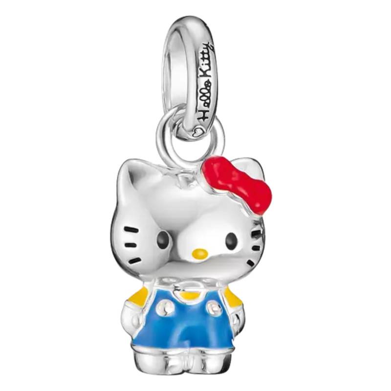 Pendentif Charm Hello Kitty Robe Bleue en Plaqué Argent & Émail - CC1356-M06-7 - Thomas Sabo