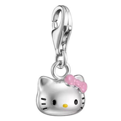 Pendentif Charm Hello Kitty Nœud Rose en Plaqué Argent & Émail - 2251-M06-9 - Thomas Sabo