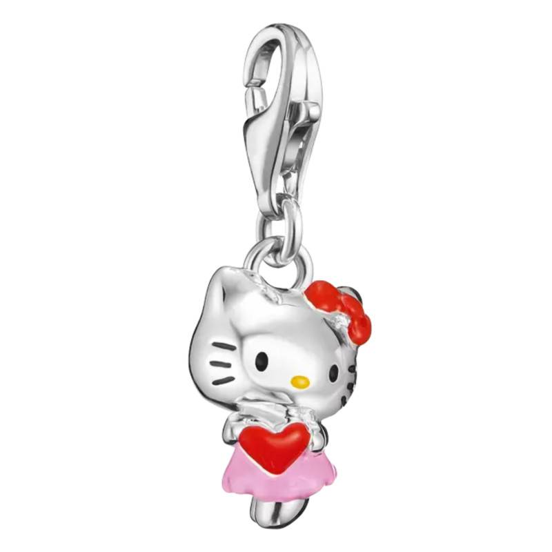 Silver-Plated Red Heart Hello Kitty Charm Pendant with Enamel - 2249-M06-7 - Thomas Sabo