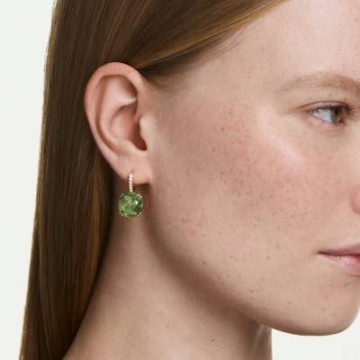 Boucles d'Oreilles Pendantes Millenia en Métal Doré & Cristaux Verts - 5764822 - Swarovski