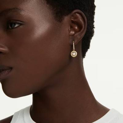 Una Angelic Round Gold-Tone Metal, Crystals & Cubic Zirconia Drop Earrings - 5758095 - Swarovski