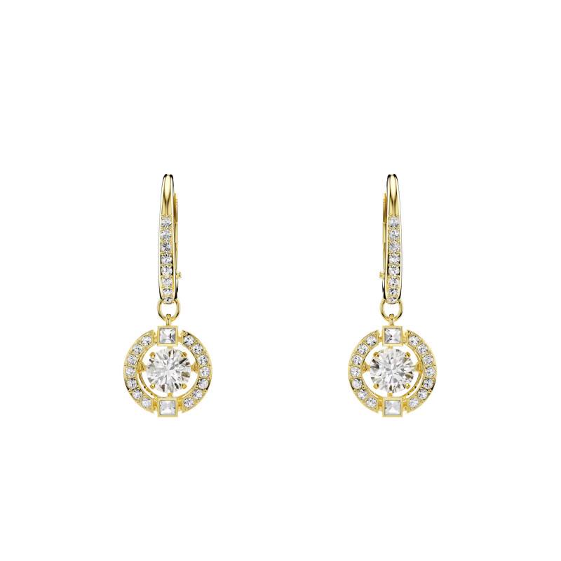 Boucles d'Oreilles Pendantes Una Angelic Rondes en Métal Doré, Cristaux & Oxydes de Zirconium - 5758095 - Swarovski