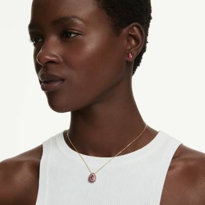 Sublima Red Pear Gold-Tone Metal & Cubic Zirconia Set - 5752883 - Swarovski