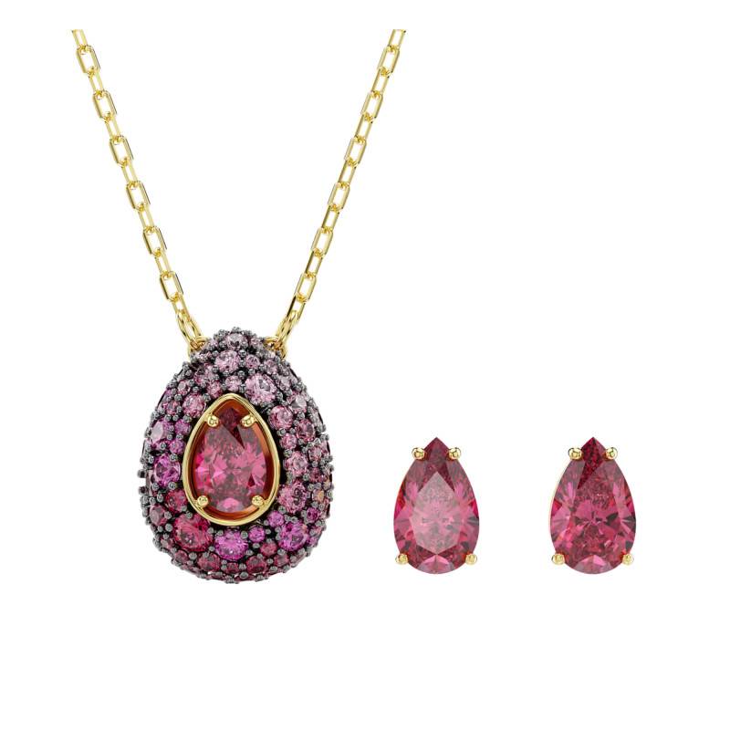 Parure Sublima Poire Rouge en Métal Doré & Oxydes de Zirconium - 5752883 - Swarovski