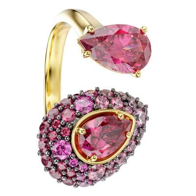 Bague Cocktail Sublima Poire Rouge en Métal Doré & Oxydes de Zirconium - 5752897 - Swarovski