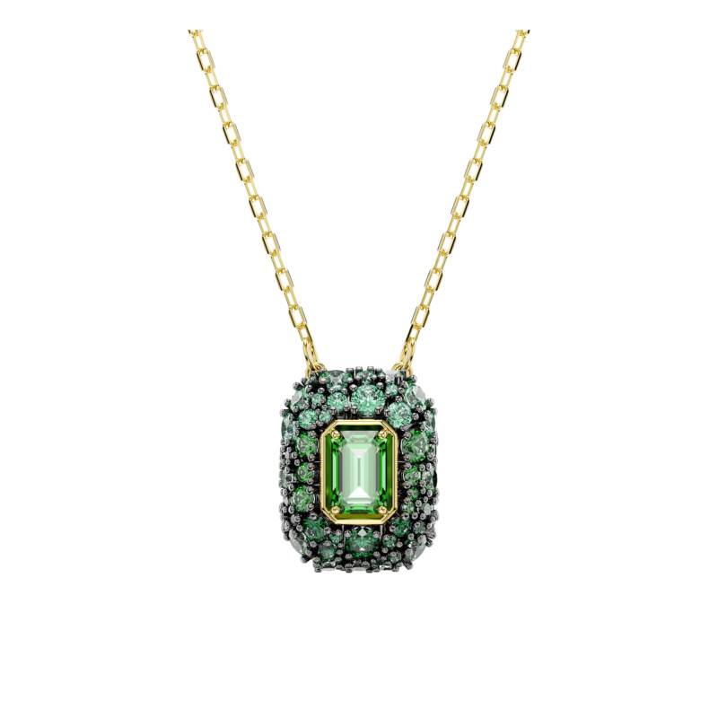 Sublima Octagonal Green Gold-Tone Metal & Cubic Zirconia Necklace, 38 cm to 45 cm Length - 5752884 - Swarovski