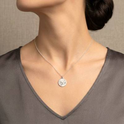 925 Silver Holy Spirit Dove Medal, 16 mm Diameter - Lumiosa