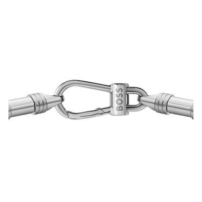 Gray Steel Liam Bracelet, Adjustable 18 cm Length - 1580880 - Boss