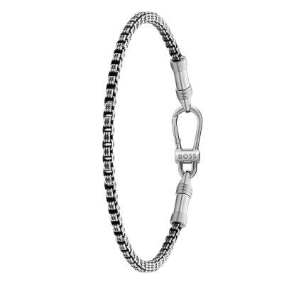 Bracelet Liam en Acier Gris, Longueur 18 cm Ajustable - 1580880 - Boss
