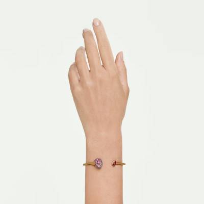Sublima Red Gold-Tone Metal & Cubic Zirconia Bangle, Available in 16 cm, 17 cm or 18 cm - 5752894 - Swarovski