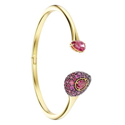 Sublima Red Gold-Tone Metal & Cubic Zirconia Bangle, Available in 16 cm, 17 cm or 18 cm - 5752894 - Swarovski