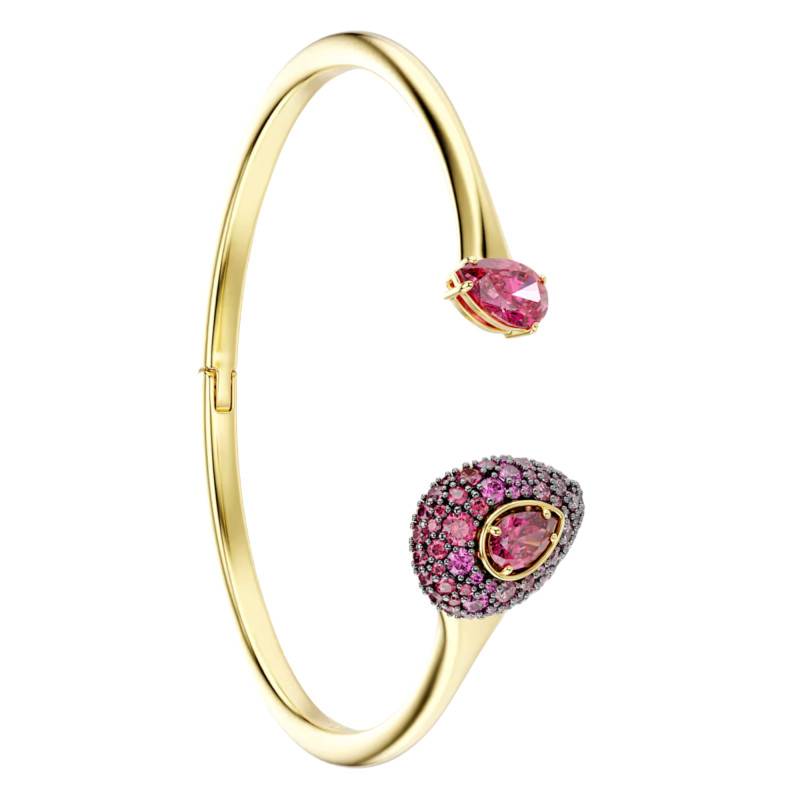 Bracelet Jonc Sublima en Métal Doré & Oxydes de Zirconium Rouges, Longueurs 16 cm, 17 cm ou 18 cm - 5752894 - Swarovski