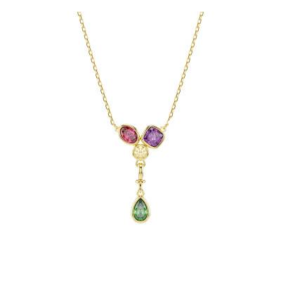 Collier Y Imber en Métal Doré & Oxydes de Zirconium Multicolores, Longueur de 38 cm à 45 cm - 5753261 - Swarovski