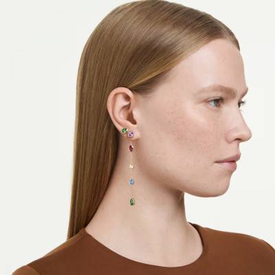Boucles d'Oreilles Pendantes Imber en Métal Doré & Oxydes de Zirconium Multicolores - 5753289 - Swarovski