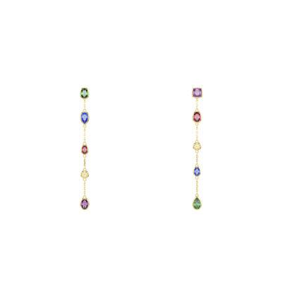 Imber Gold-Tone Metal & Multicolor Zirconium Oxide Drop Earrings - 5753289 - Swarovski