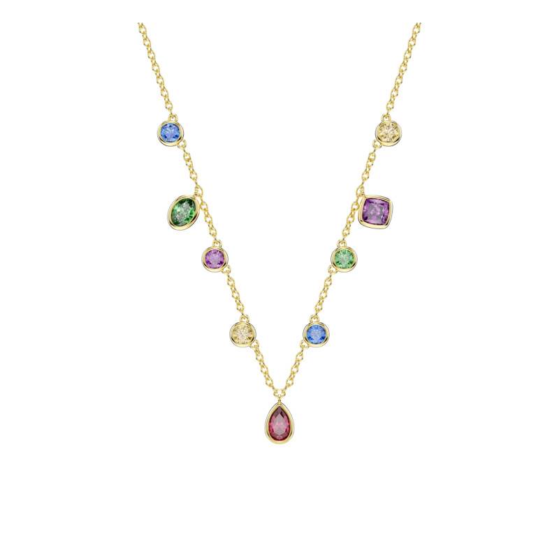 Collier Imber en Métal Doré & Oxydes de Zirconium Multicolores, Longueur de 38 cm à 45 cm - 5753274 - Swarovski