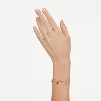 Multicolor Zirconium Oxide & Gold-Tone Metal Imber Bracelet, Length 15.5 cm to 20 cm - 5759809 - Swarovski