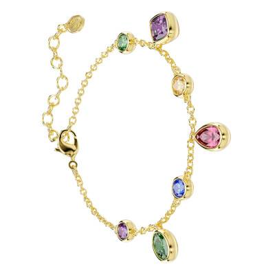 Bracelet Imber en Métal Doré & Oxydes de Zirconium Multicolores, Longueur de 15,5 cm à 20 cm - 5759809 - Swarovski