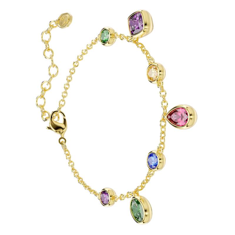 Bracelet Imber en Métal Doré & Oxydes de Zirconium Multicolores, Longueur de 15,5 cm à 20 cm - 5759809 - Swarovski