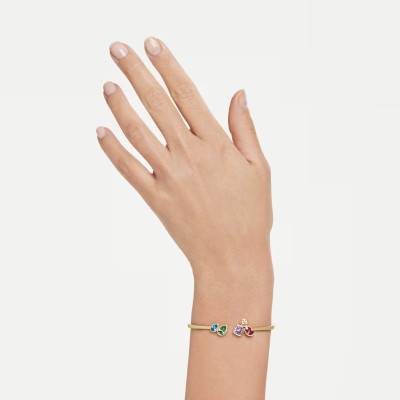 Imber Gold-Tone Metal & Multicolor Cubic Zirconia Open Bangle, Lengths 16 cm, 17 cm or 18 cm - 5753259 - Swarovski
