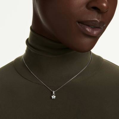 Chroma Star Necklace in Rhodium-Plated Metal & Crystals, Length 38 cm to 45 cm - 5759678 - Swarovski