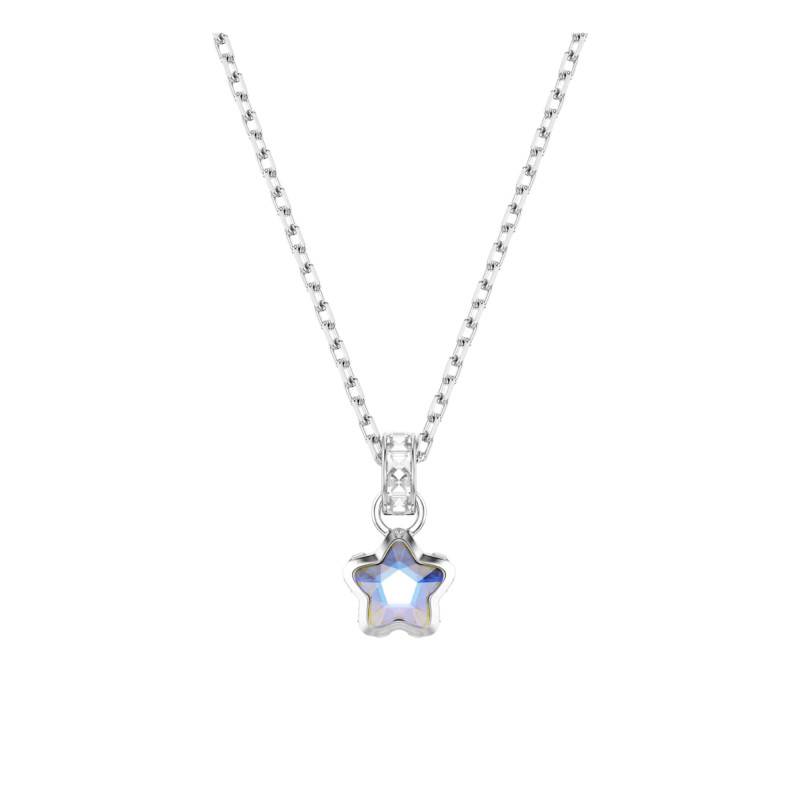Chroma Star Necklace in Rhodium-Plated Metal & Crystals, Length 38 cm to 45 cm - 5759678 - Swarovski