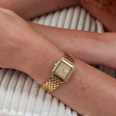 MTEris Champagne Yellow Gold-Tone Steel Watch 2100-A - Maison du Temps