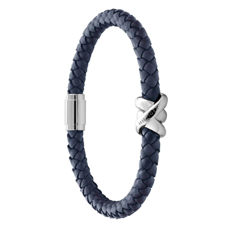 Blue Steel & Leather Nautical Knot For Him Bracelet, Length 17.5 cm - 2790736S - Tommy Hilfiger