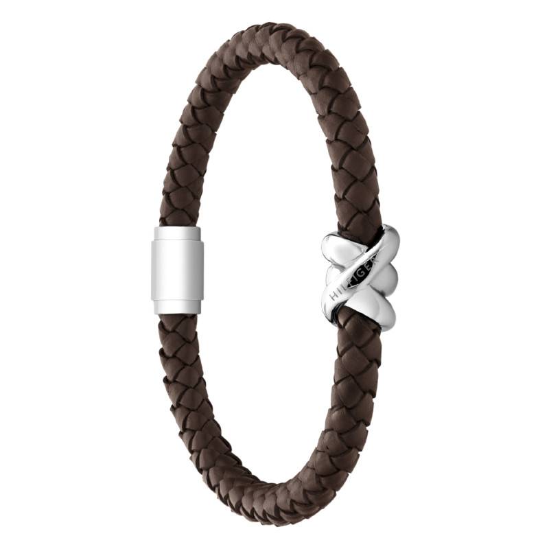 Bracelet Nautical Knot For Him en Acier & Cuir Marron, Longueur 17,5 cm - 2790735S - Tommy Hilfiger