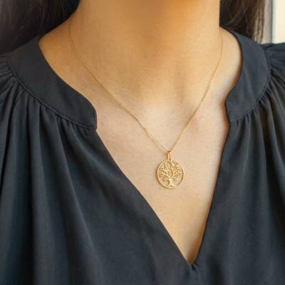 Yellow Gold Vermeil Tree of Life Medal 19 mm - Argyor