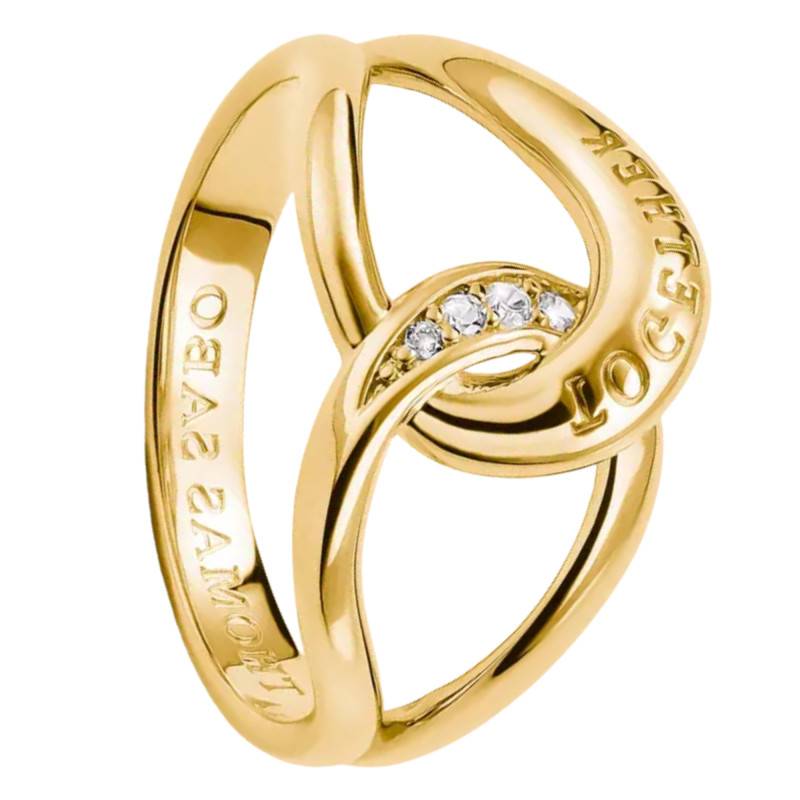 Gold Interlaced Together Ring & Cubic Zirconia - TR2547-M01-14 - Thomas Sabo