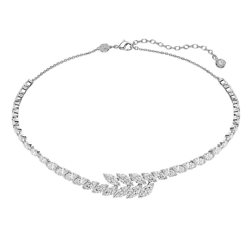 Collier Mesmera en Métal Rhodié & Oxydes de Zirconium Blancs, Longueur de 38 cm -5748004 - Swarovski