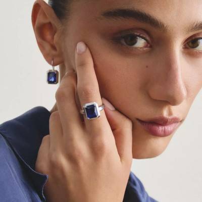 925 Silver & Blue Crystal Elyndra Ring - TR2528-699-1 - Thomas Sabo