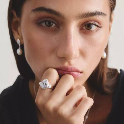 925 Silver & Cubic Zirconia Elyndra Pear Ring - TR2522-051-14 - Thomas Sabo