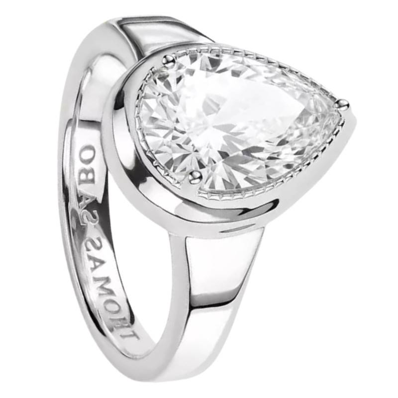 925 Silver & Cubic Zirconia Elyndra Pear Ring - TR2522-051-14 - Thomas Sabo