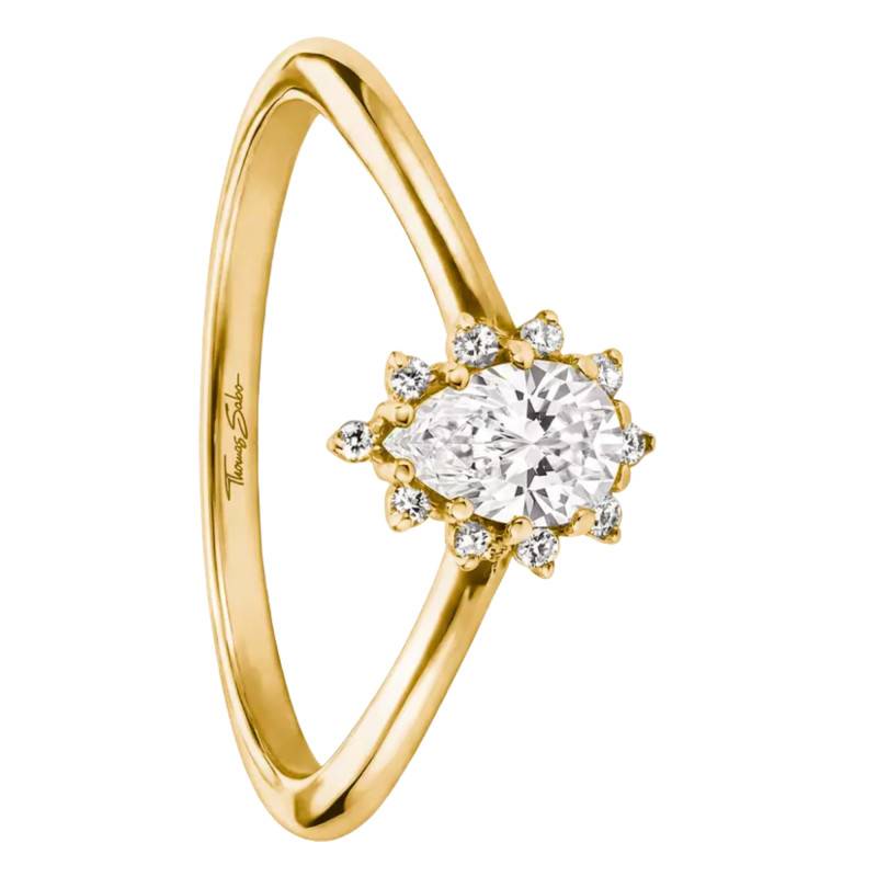 Bague Goutte en Métal Doré & Oxydes de Zirconium - TR2479-M01-14 - Thomas Sabo