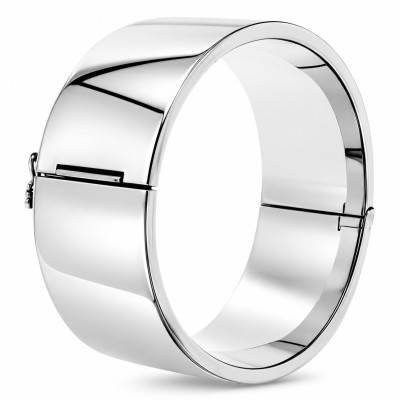 Flat Hinged Rigid Bangle, Length 19 cm, Width 20 mm - Artemis