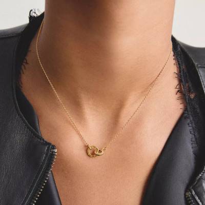 Collier Together en Métal Doré & Oxydes de Zirconium, Longueur de 40 cm à 45 cm - KE2385-M01-14 - Thomas Sabo