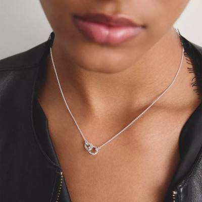 925/1000 Silver & Cubic Zirconia Together Necklace, Length 40 cm to 45 cm - KE2385-051-14 - Thomas Sabo