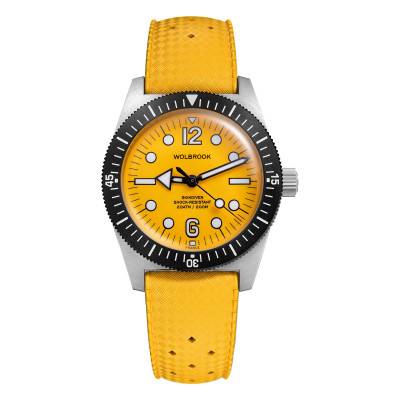 Yellow Skindiver Automatic 38 mm Jumbo Dive Watch - Wolbrook